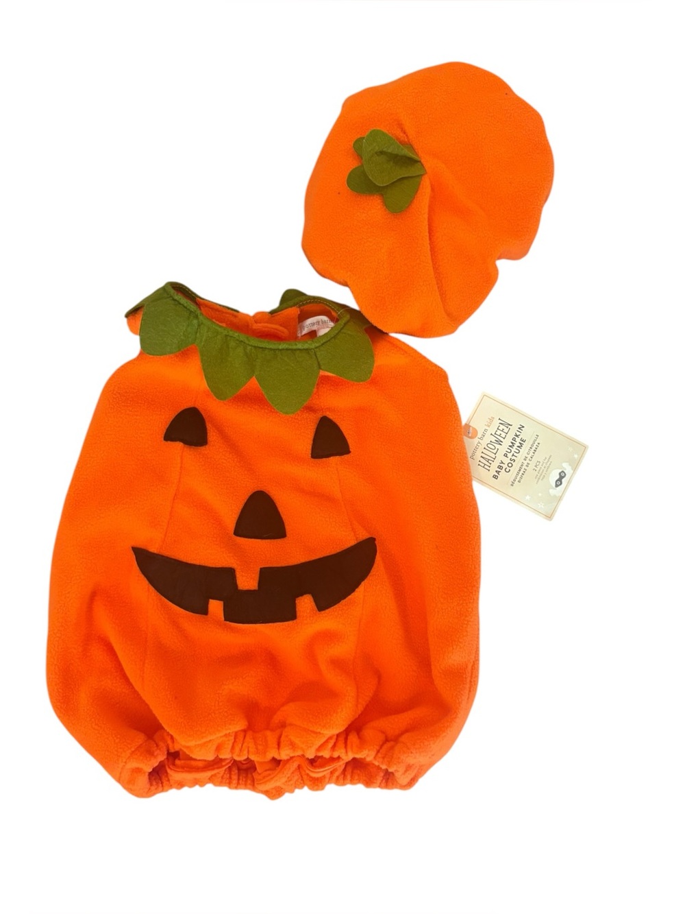 Pottery Barn Kids Baby Pumpkin Halloween Costume Size 3-6 Months NWT